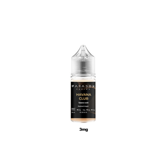  Жидкость Paradox Vaping Havana Club (Гавана Клаб) 30ml/30mg Salt Nic