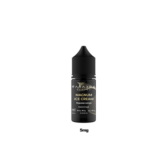 Жидкость Paradox Vaping Magnum Ice Cream (Мороженное Магнум) 30ml/50mg Salt Nic Жидкость Paradox Vaping Magnum Ice Cream (Мороженное Магнум) 30ml/50mg Salt Nic