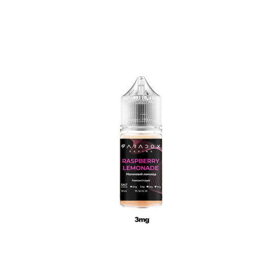  Жидкость Paradox Vaping Raspberry Lemonade (Малиновый Лимонад) 30ml/30mg Salt Nic