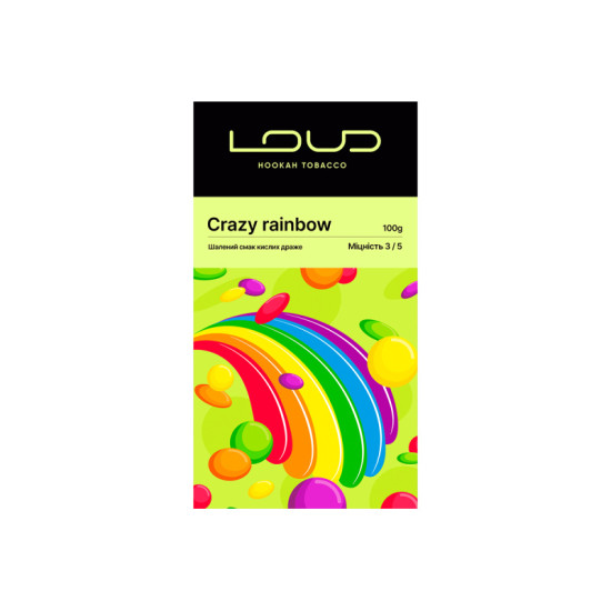  Заправка Loud Crazy Rainbow (Безумный Вкус Кислых Драже) 100 g.